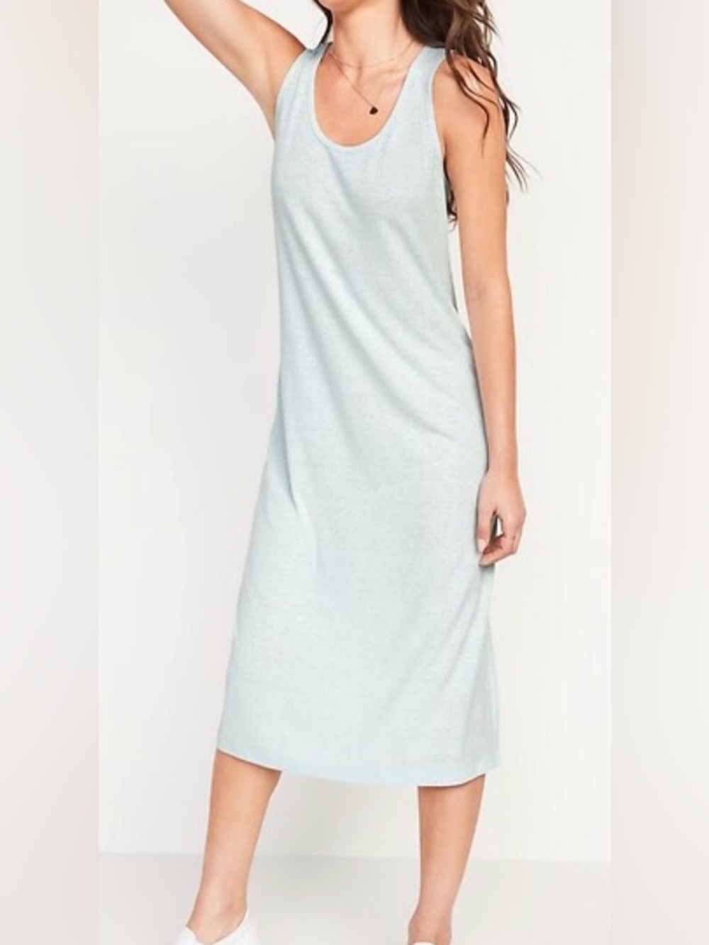 Old Navy NWT sleeveless ribbed linen blend midi dress, XL